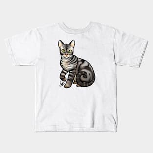 Cat - Ocicat - Gray Marbled Kids T-Shirt